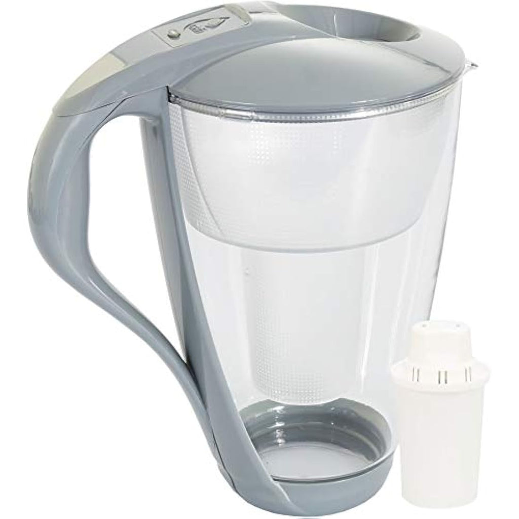 Dafi Crystal 2.0L Glass Water Filter Pitcher with LED Indicator – Graphite