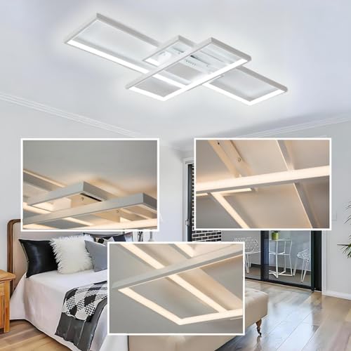 Jsz LED Dimmable Ceiling Light – Modern Metal & Acrylic Remote Control Lamp