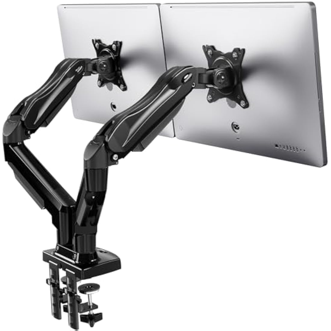 HUANUO Dual Monitor Arm – Adjustable Desk Mount for 13-32 Inch Screens
