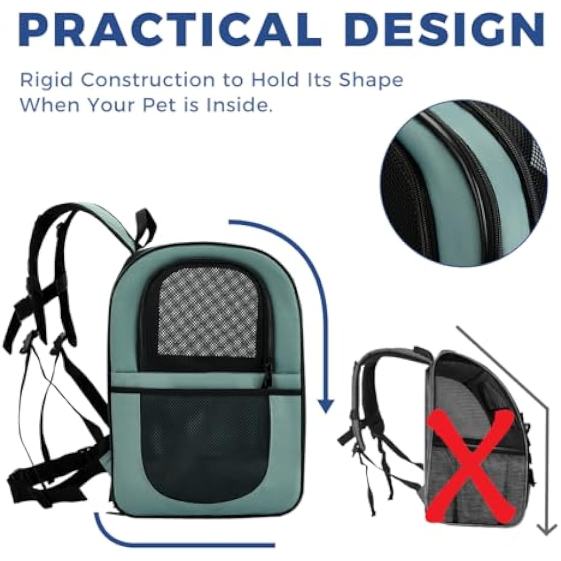 Apollo Walker Pet Carrier Backpack – Large Airline Approved Travel Bag, Blue