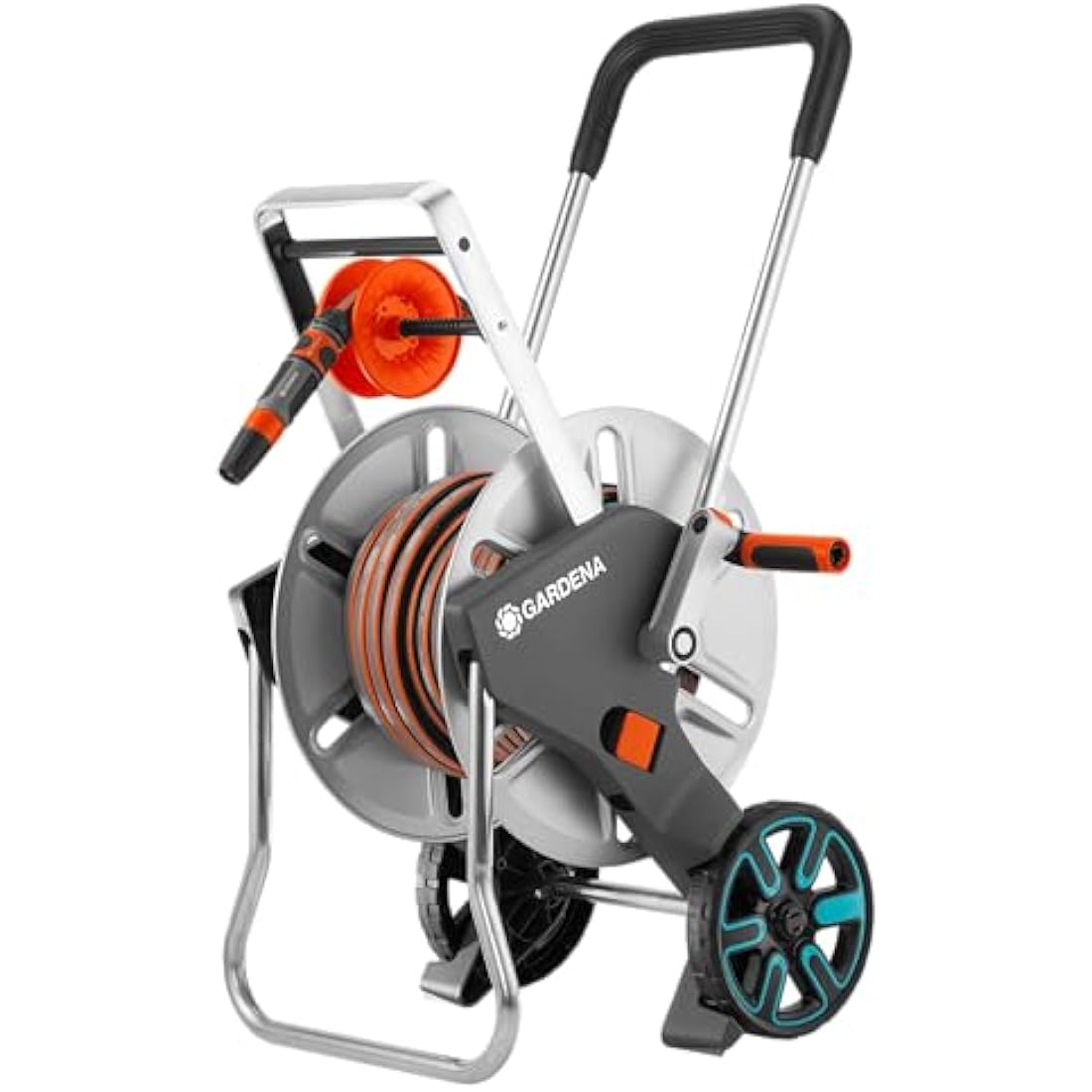 Gardena CleverRoll M Easy Metal Hose Trolley Set with 25m Hose