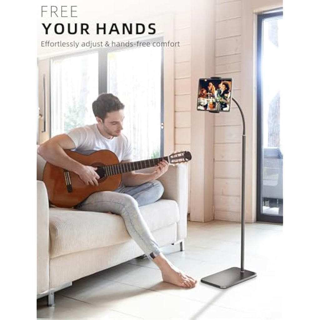 LanPavilion iPad Floor Stand – Flexible Gooseneck Tablet Holder (4.7-13")
