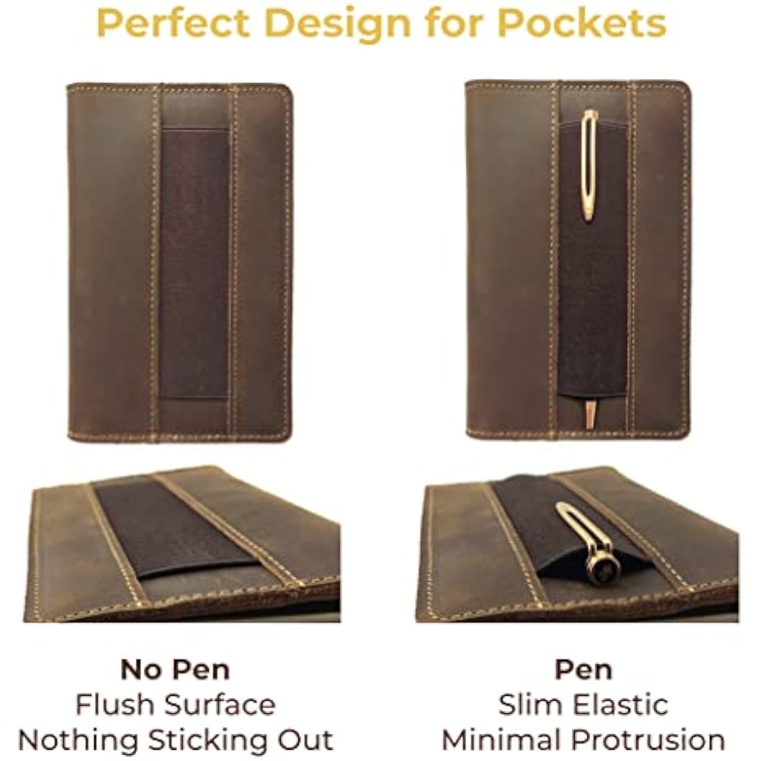 Leather Field Notes Cover – Vintage Pocket Journal Sleeve