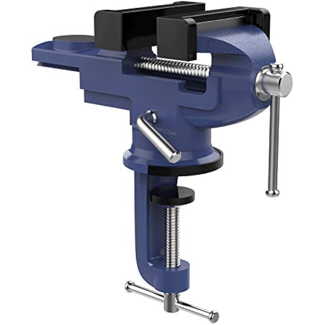 Nuovoware 70mm Table Vise | 360° Swivel Cast Iron Bench Clamp
