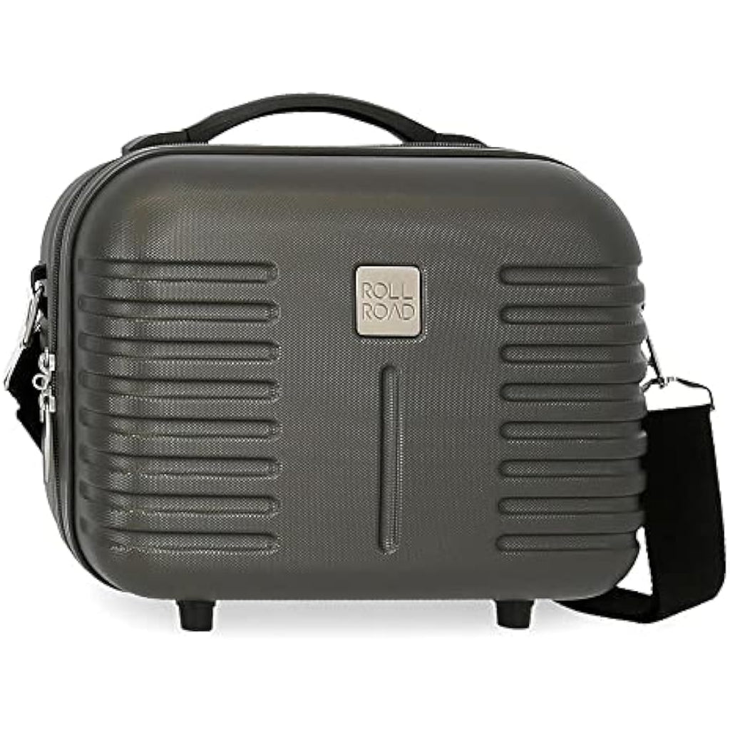 Roll Road India Beauty Case - Grey ABS Travel Toiletry Bag - 29cm