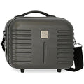Roll Road India Beauty Case - Grey ABS Travel Toiletry Bag - 29cm
