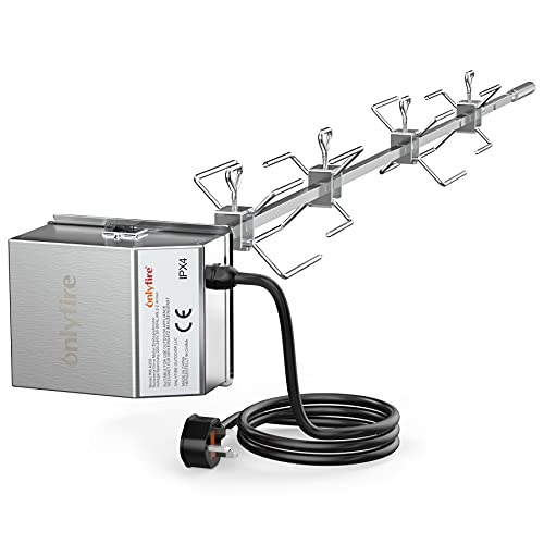 Onlyfire Stainless Steel Grill Rotisserie Kit for Weber Genesis II 400/600