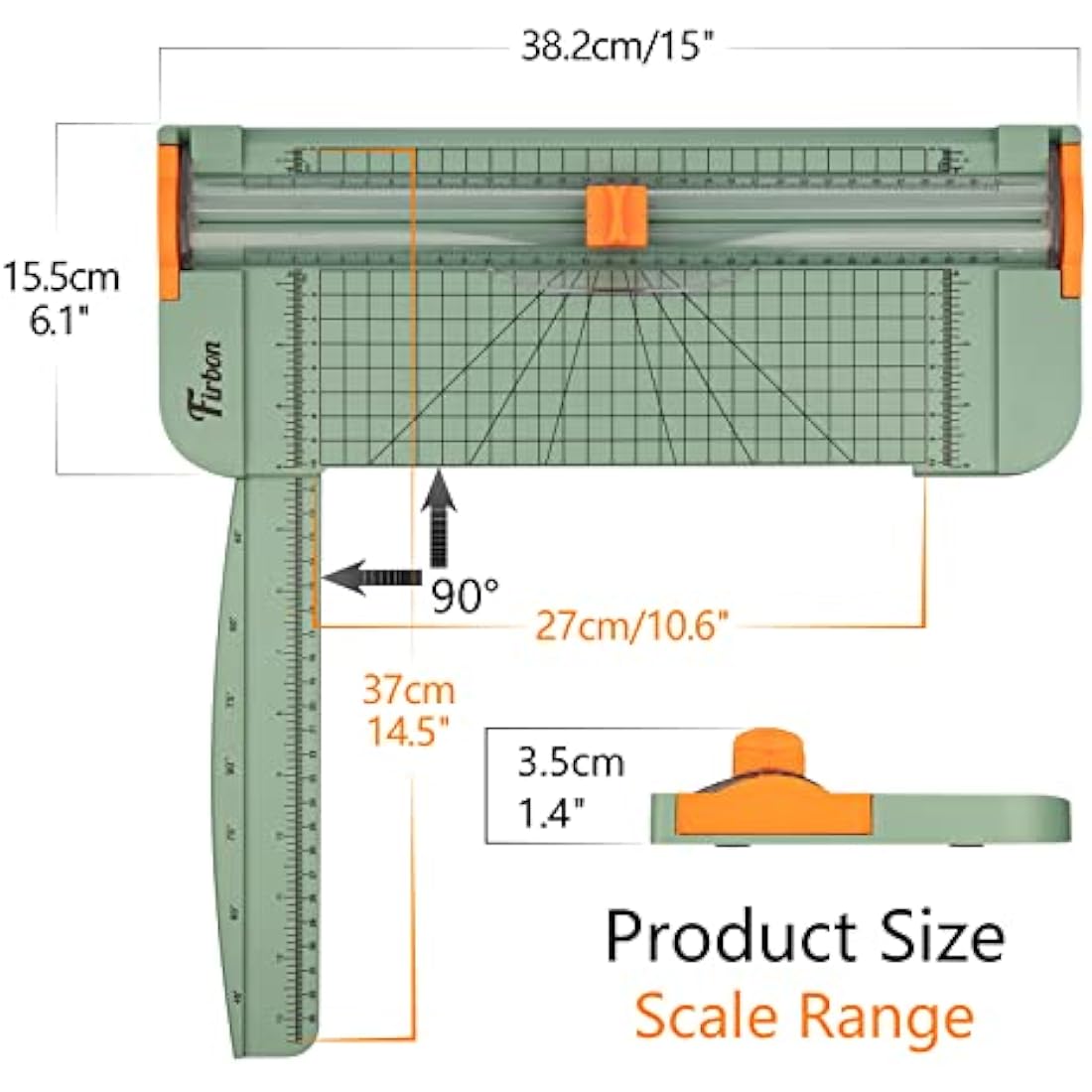 Firbon 12 Inch Titanium Paper Cutter | A4 Trimmer for Scrapbooking