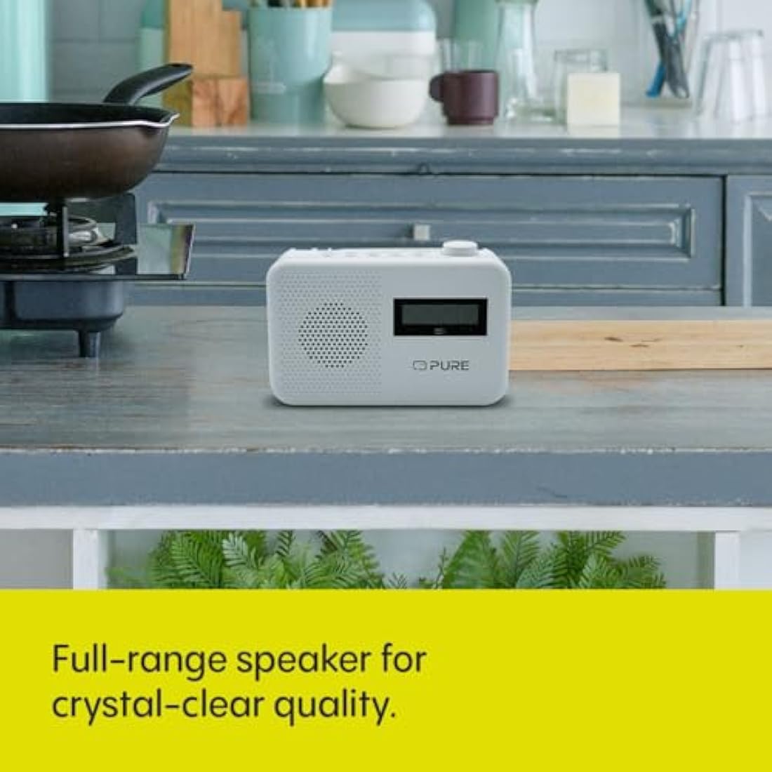 Pure Elan One2 Portable DAB+/FM Radio with Bluetooth 5.1 – Cotton White