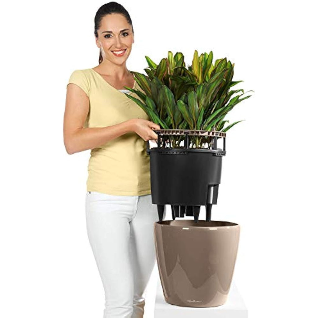 LECHUZA CLASSICO Premium LS 50 Planter - Anthracite Metallic Pot