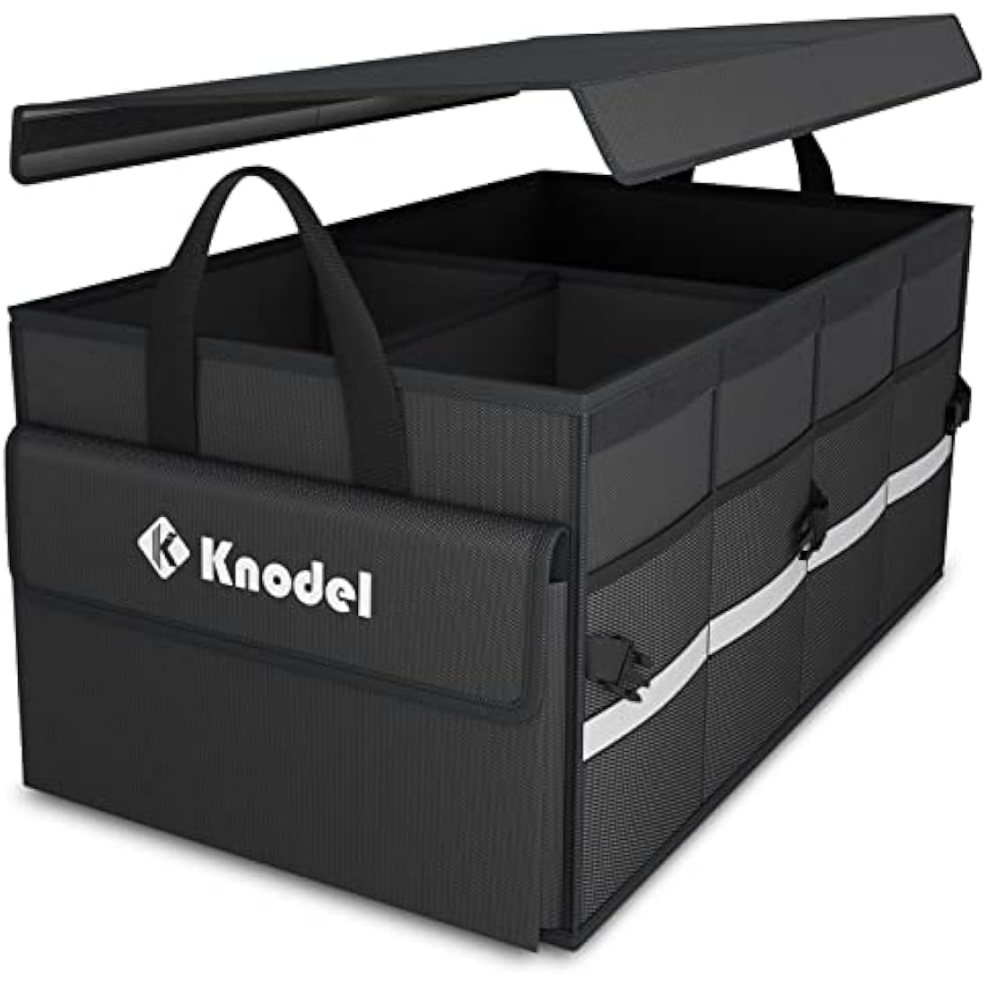 Knodel Car Boot Organiser | Foldable 600D Oxford Storage Box - Black