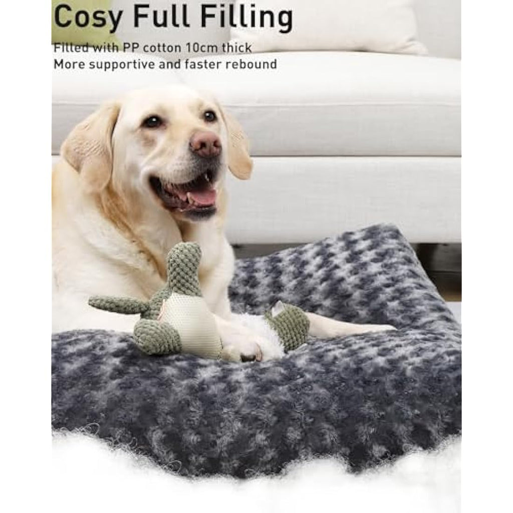 KSIIA Large Dog Bed – Washable Orthopedic Calming Mattress, Dark Grey
