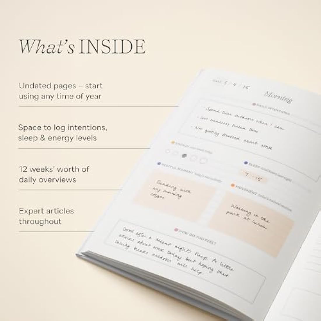 Papier Joy Wellness Journal – 12-Week Mindfulness & Gratitude Tracker