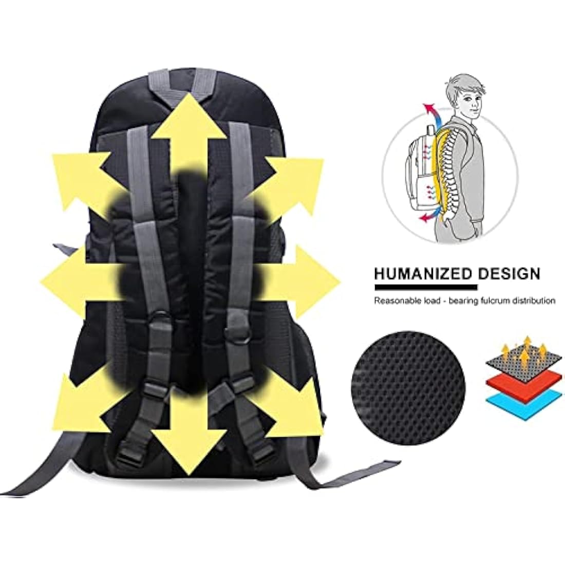 40L Hiking Backpack – Lightweight Water-Resistant Daypack