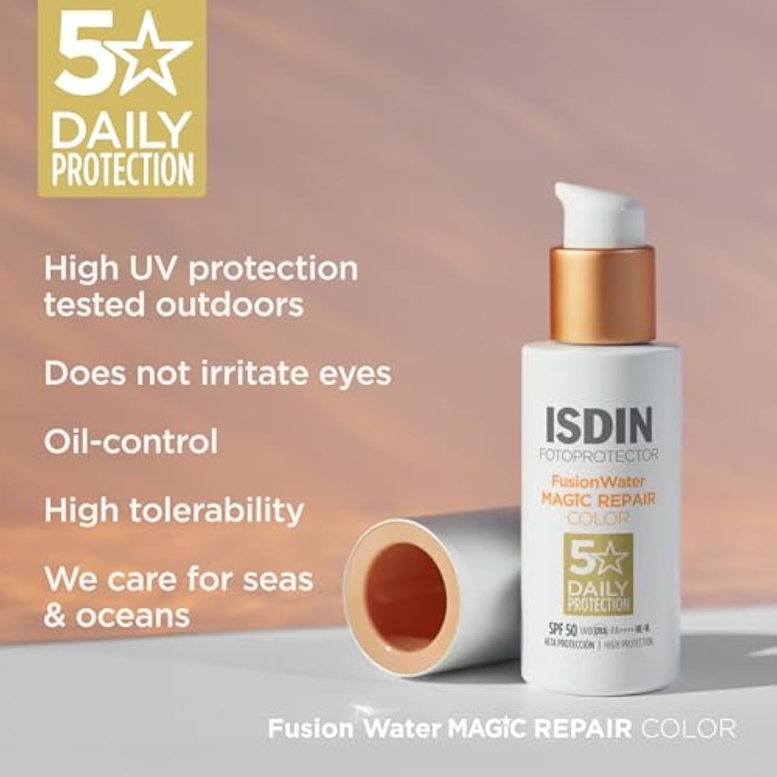 ISDIN FotoUltra Age Repair Color Fusion Water SPF 50 - Tinted Sunscreen