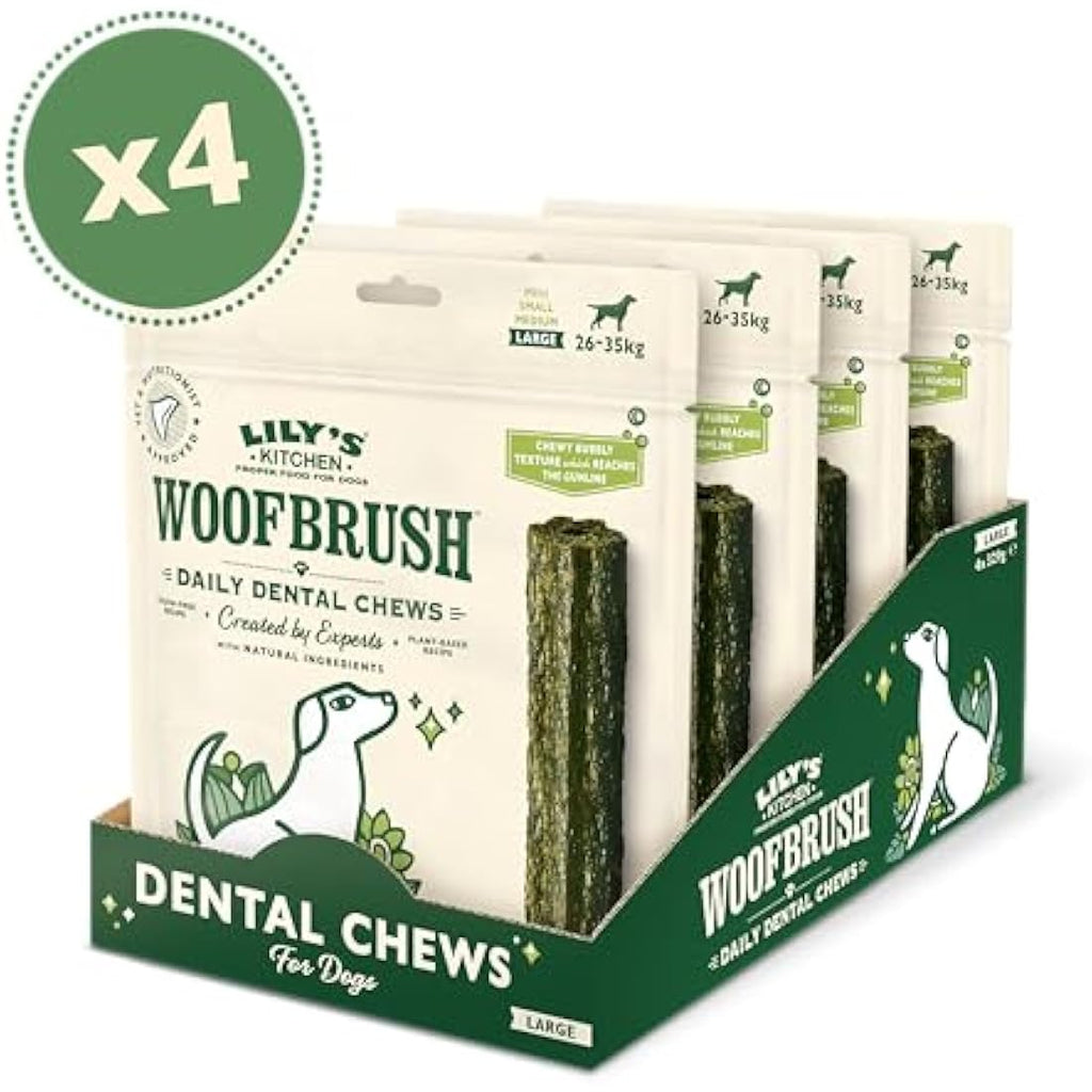 Lily's Kitchen Woofbrush Natural Dental Chews for Large Dogs | 28 Pack