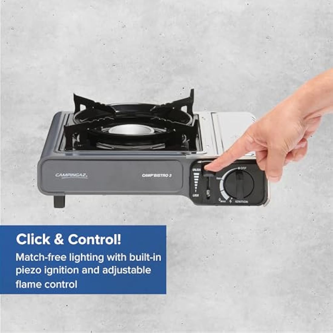 Campingaz Camp Bistro Stove – 2200W Portable Gas Cooker with Carry Case