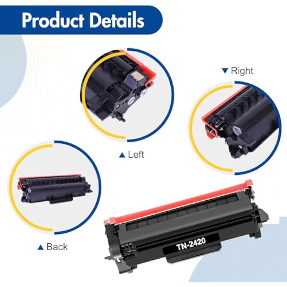 Jolof Store TN2420 Black Toner Cartridge for Brother MFC-L2710DW - 2-Pack