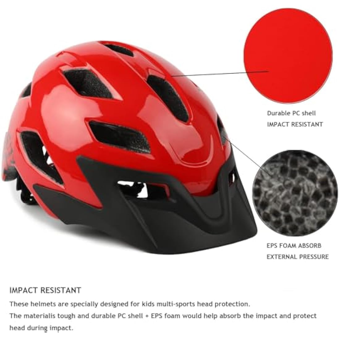 Exclusky Kids Bike Helmet | Adjustable Safety Gear for Ages 5-13