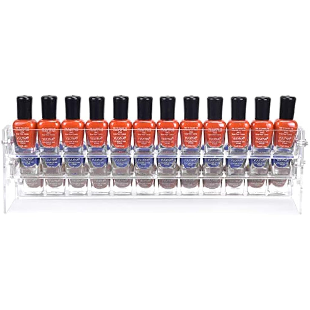 BTremary 3-Pack Clear Acrylic Nail Polish Organiser & Paint Display Stand