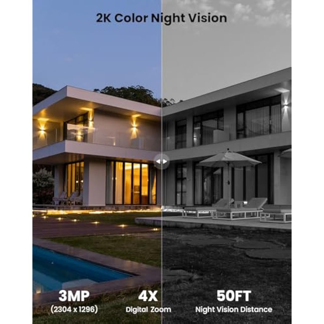 ieGeek 2K Solar Security Camera – 360° Wireless Outdoor CCTV with Night Vision