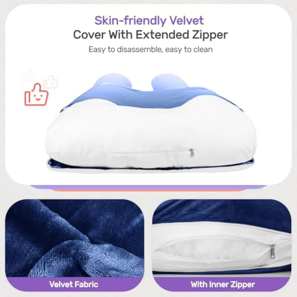 Nuliie U-Shaped Pregnancy Pillow – Full Body Support Velvet Cover