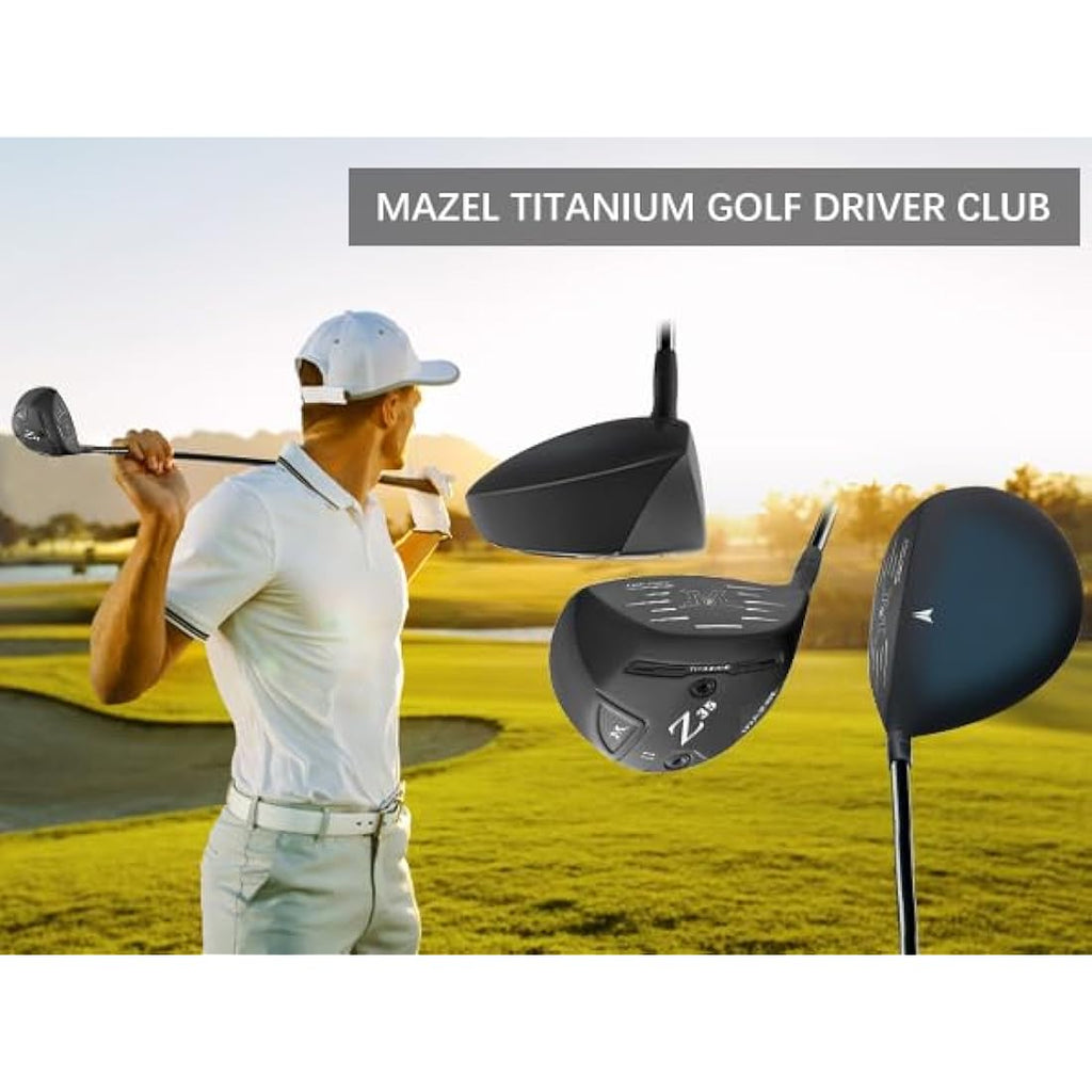 MAZEL Titanium Golf Driver for Men | 460CC Right Handed Cup Face