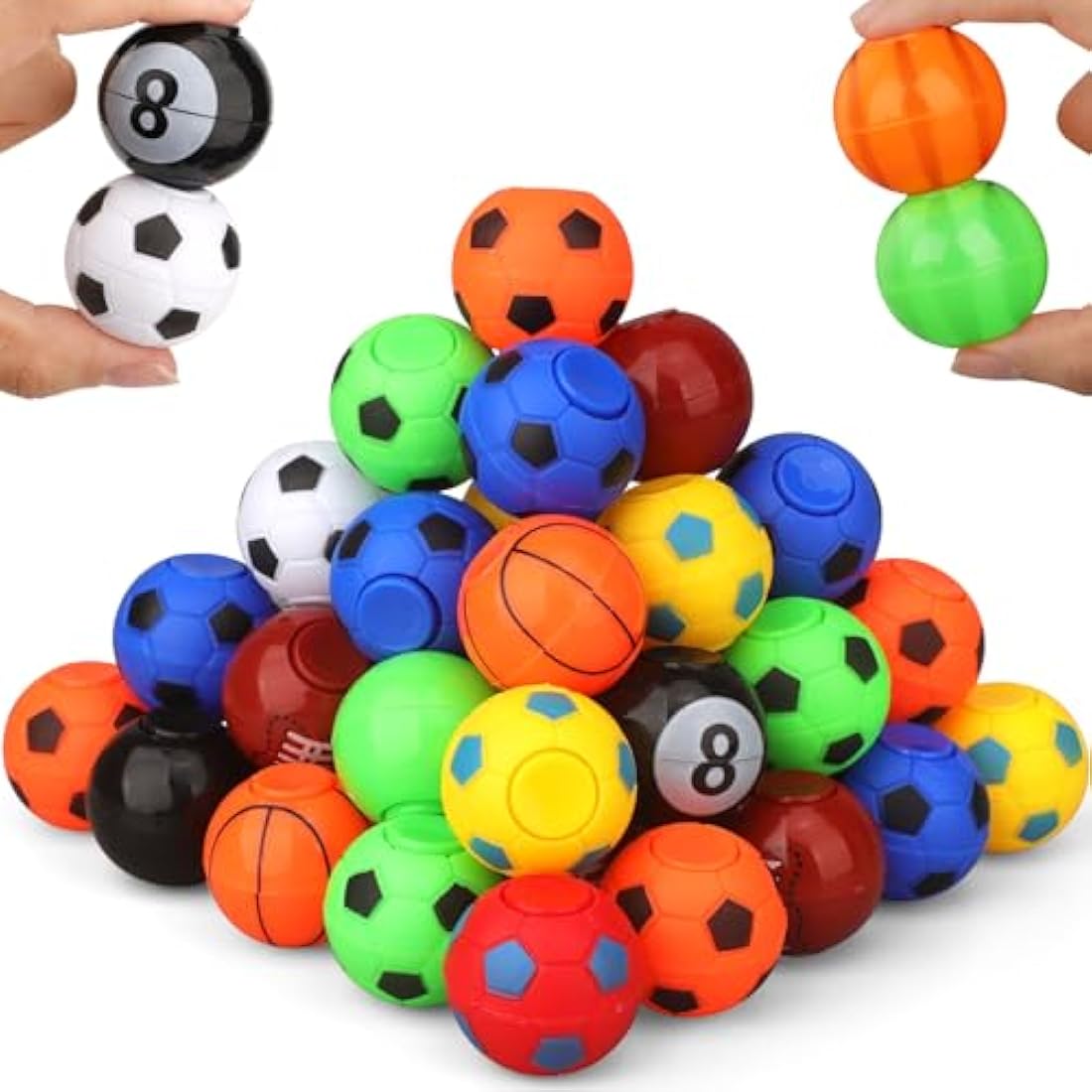 Sports Ball Fidget Spinner Set - 36PCS Stress Relief Toys