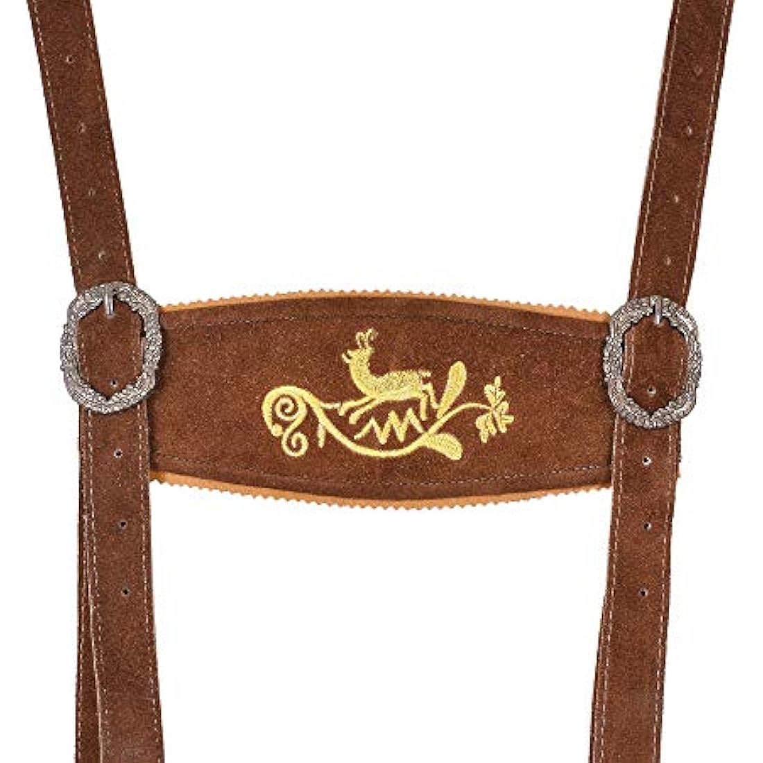 Men's Bavarian Lederhosen – Brown Suede Leather Shorts