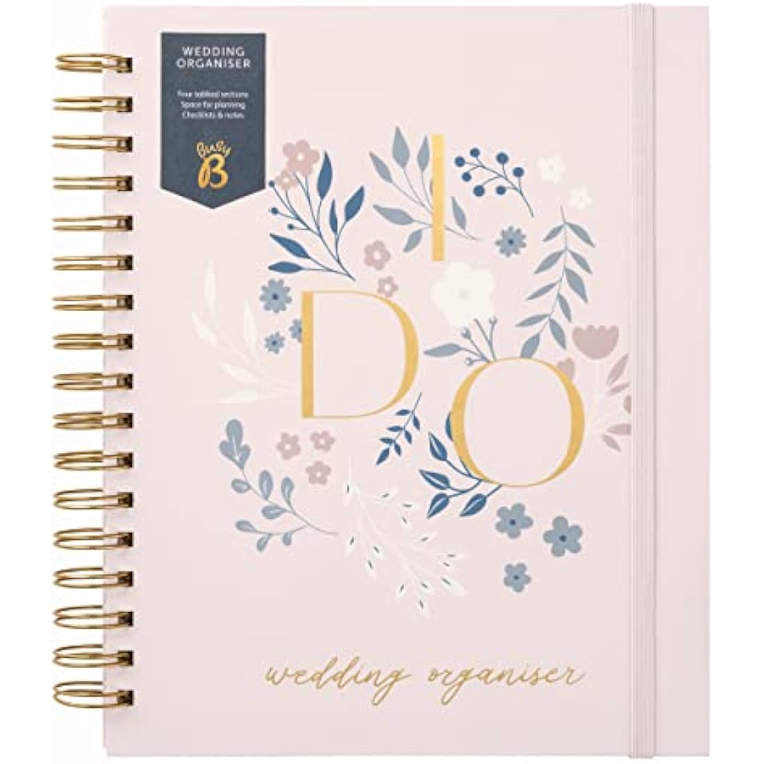 Busy B Wedding Planner Organiser – Pink and Gold Spiral Notebook