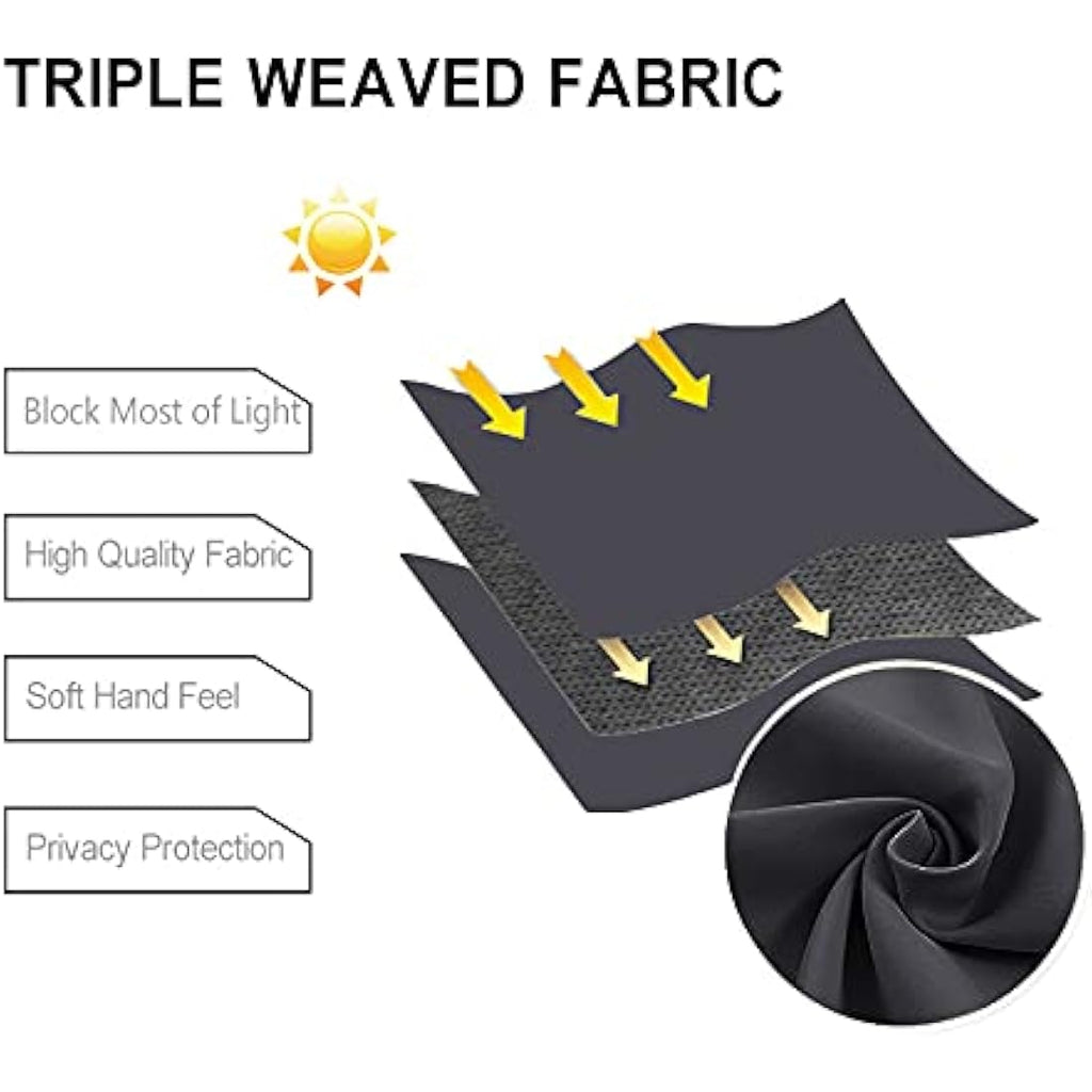 Blackout Curtains – Thermal Insulated Grommet Drapes, 66x90