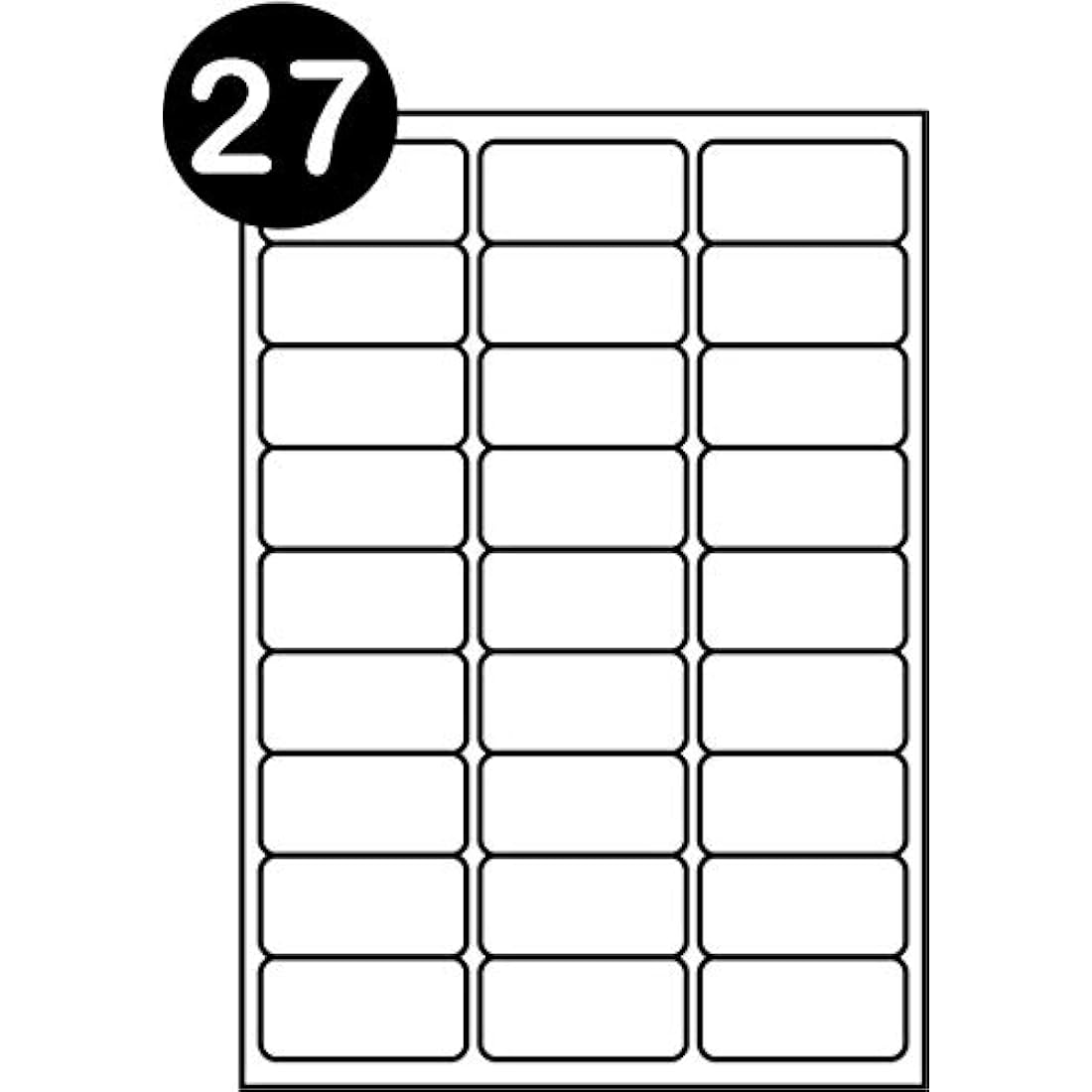 SmithPackaging A4 Address Labels - 2700 Matt White Printer Stickers