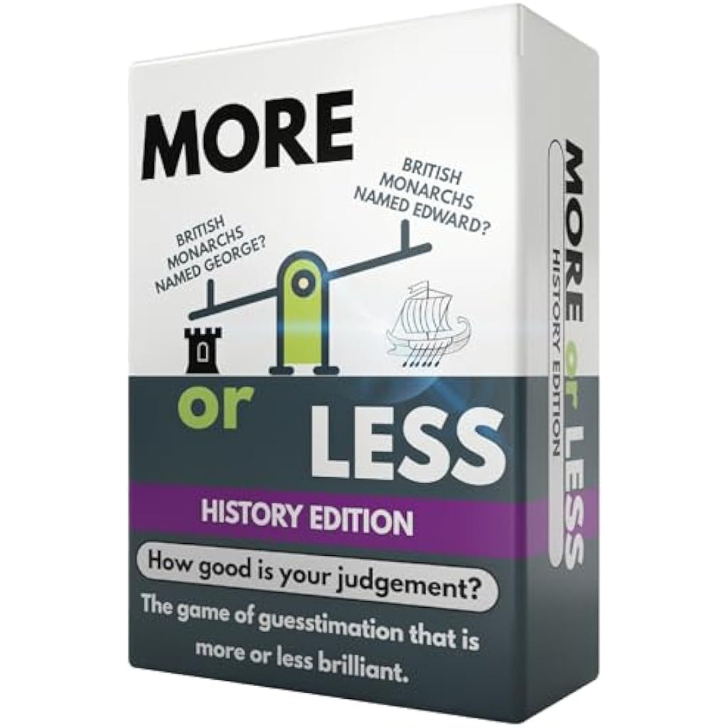 More or Less History Edition Trivia Card Game | Educational Travel Game