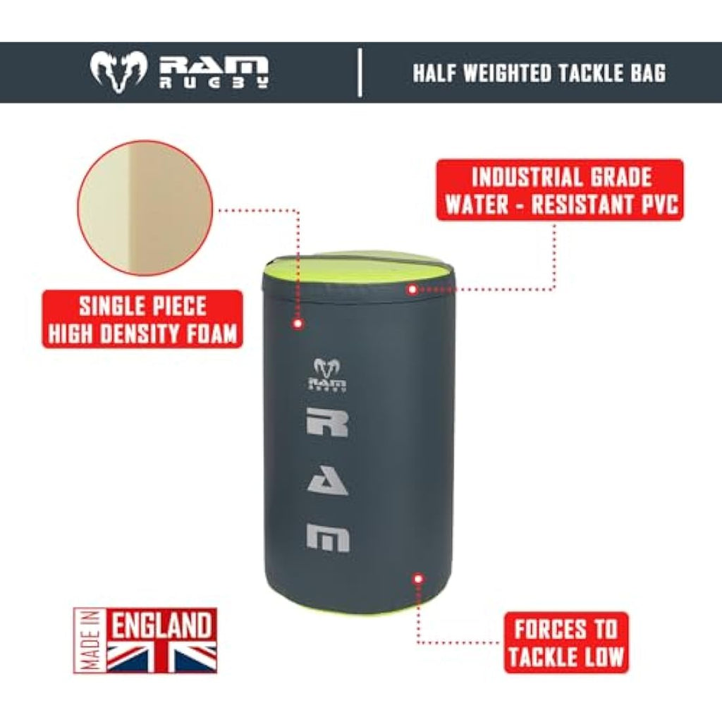 Ram Rugby Weighted Tackle Bag & Ring – Durable UK Made Training Aid