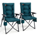 EVER ADVANCED Heavy Duty Camping Chairs | 4-Position Recliner 2-Pack