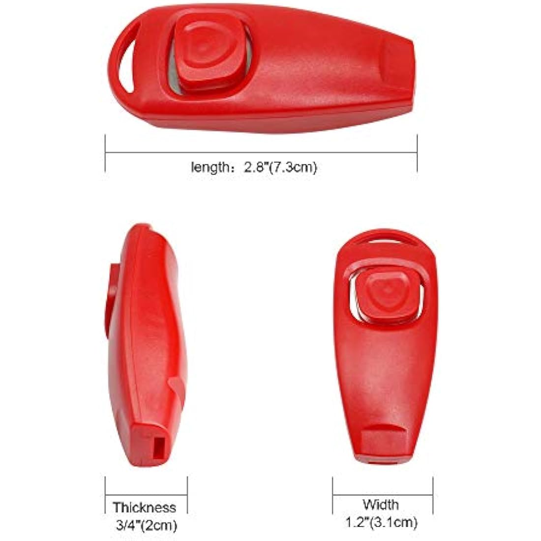 Symphonyw 2-in-1 Dog Training Clicker and Whistle with Wrist Strap, 4PCS