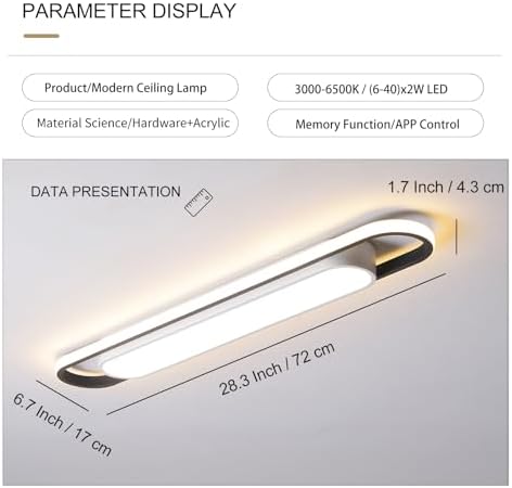 Jolof Store Modern Smart LED Ceiling Light | Dimmable 72cm Flush Mount