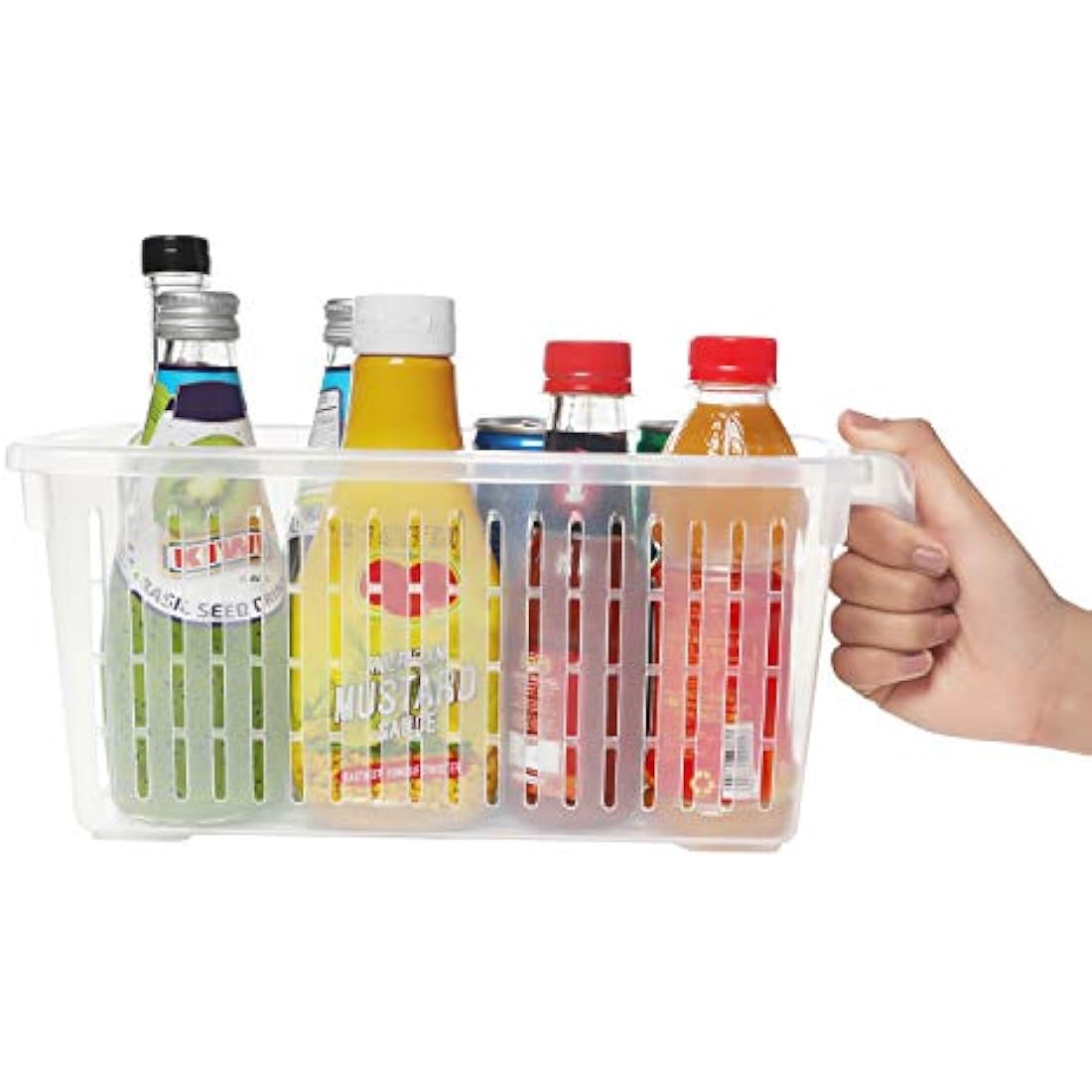 Kurtzy Clear Plastic Fridge Storage Containers with Handles - 4 Pack