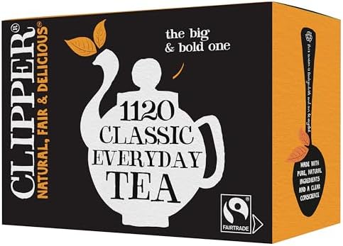 Clipper Fairtrade Black Tea Bags – Bulk 1120 Pack – Plastic Free