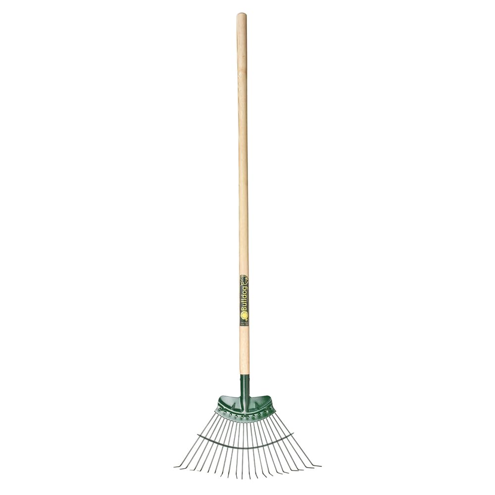 Bulldog Premier Springbok Lawn Rake – 20 Steel Tines & 48" Ash Shaft