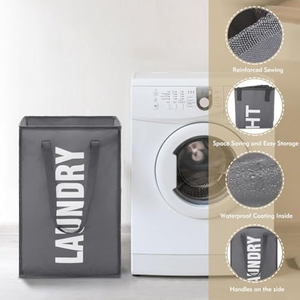 Maxsilan 50L Collapsible Laundry Basket | Foldable Oxford Storage Bin