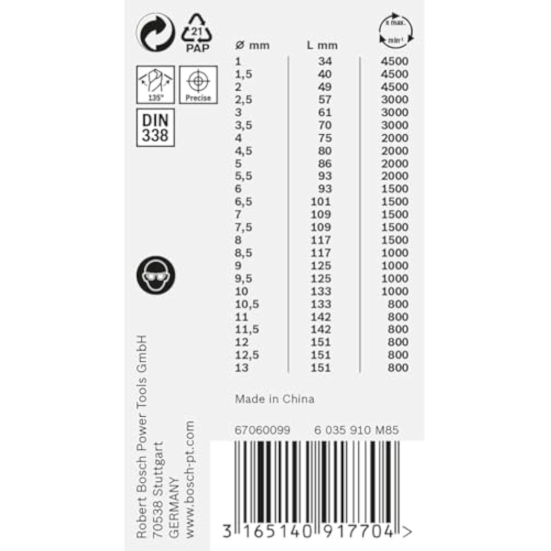 Bosch Professional 25-Piece HSS PointTeQ Twist Drill Bit Set for Metal