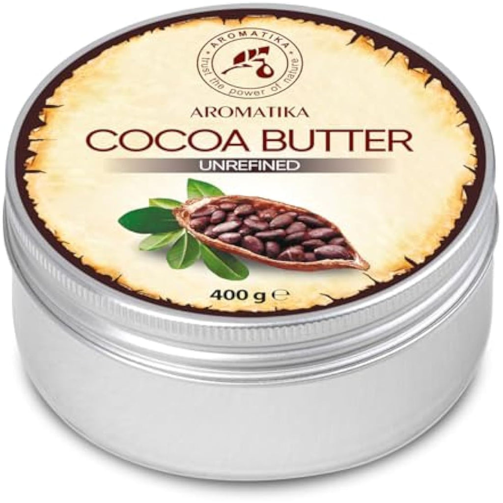 Unrefined Cocoa Butter – 400g Pure Natural Body Moisturizer
