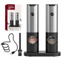 CIRCLE JOY Electric Pepper Grinder Set – USB Rechargeable Stainless Steel
