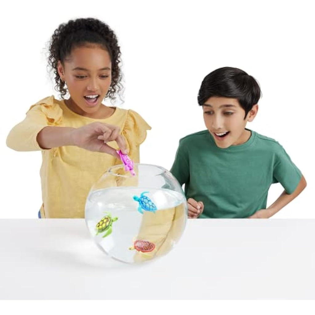 ZURU Robo Alive Robotic Swimming Turtle Bath Toy - 2 Pack, Orange & Blue