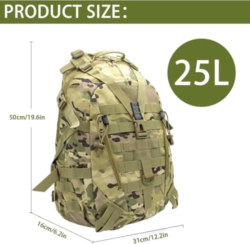 aiGear 25L Military Tactical Backpack | Molle Hiking Daypack