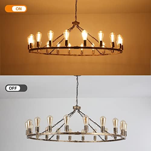 Eoodis 20-Light Wagon Wheel Chandelier – 120cm Large Bronze Rustic Pendant