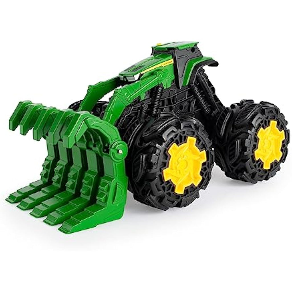 John Deere Monster Treads 10-Inch Rev Up Tractor Toy with Sound – Red