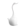 Happy Fox Swan Ceramic Toilet Brush and Holder – White Bathroom Decor