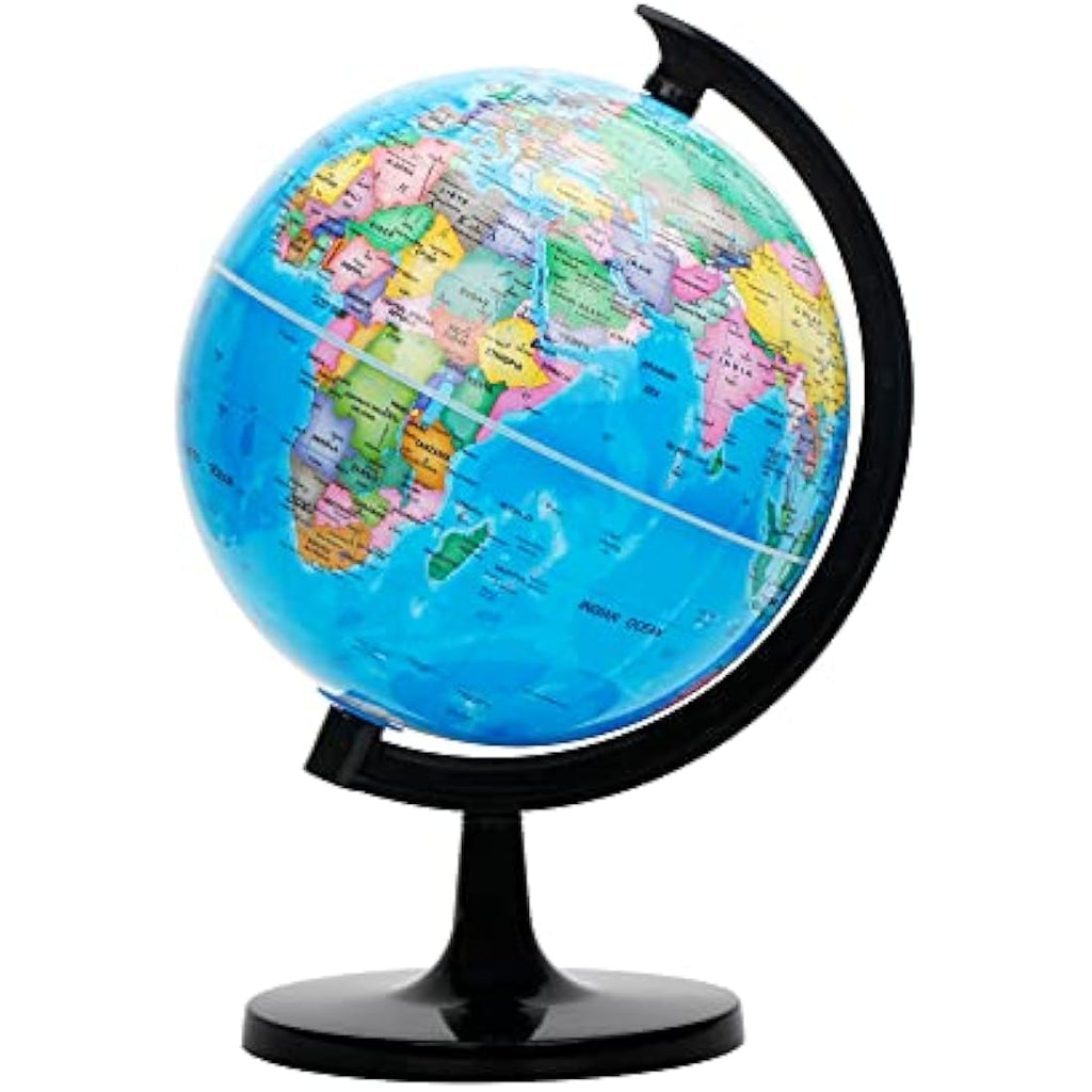 Exerz 20cm World Globe – DIY Educational Political Map for Kids & Desk